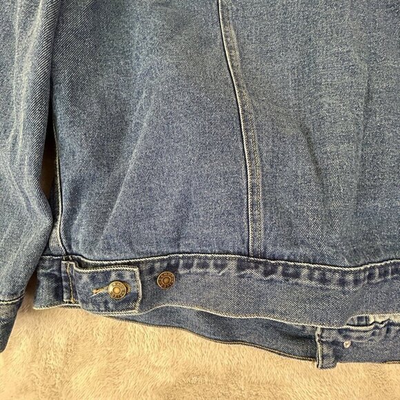 Sandy River Denim Jacket 100% Cotton Mens Large-Tall Chore Coat Biker Very Large - Picture 7 of 7